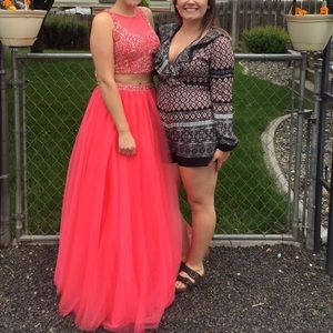 Coral/pink prom dress